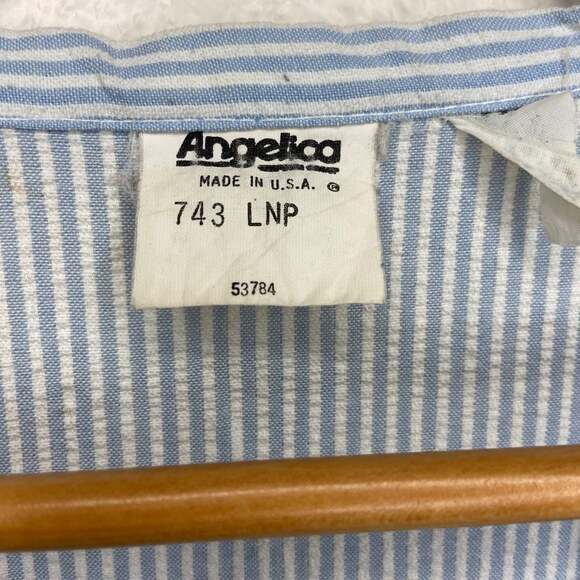 Vintage Angelica Baby Blue Striped Bathrobe - Picture 2 of 5